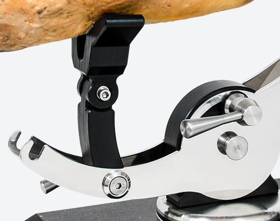Jamonero Champions Inox. Base Silestone